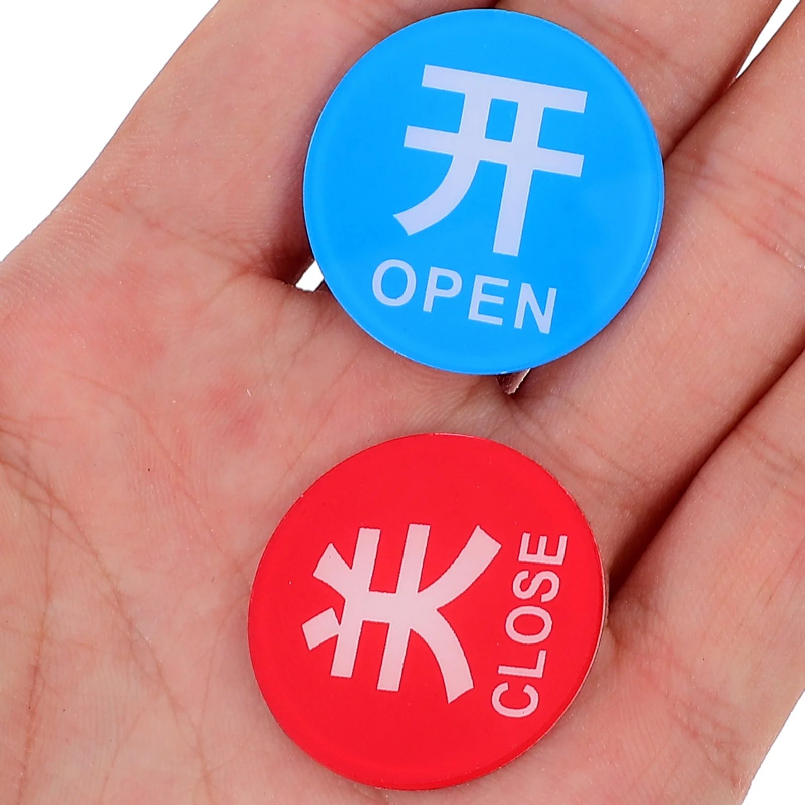 Faucet Sign Acrylic Hot and Cold Stickers Faucets Sinks Signs Label Water Temperature Caution