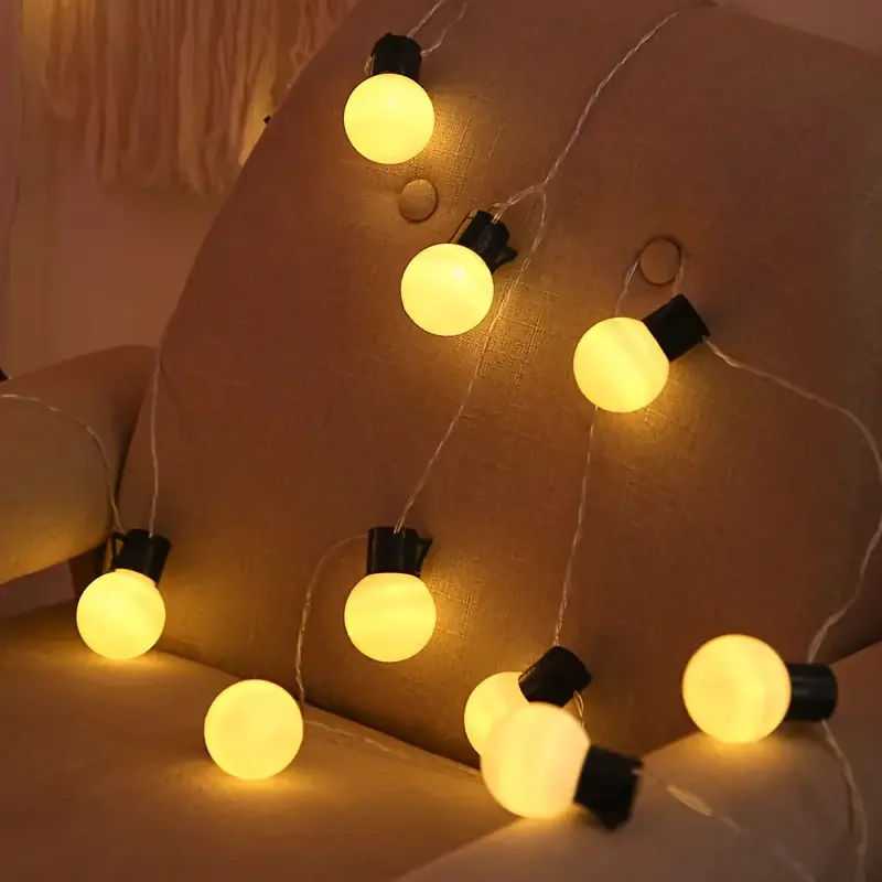 Girlandy świetlne LED z białą kulą Plastikowy motyw kosmiczny Dekoracyjne latarnie kempingowe na boże narodzenie w pomieszczeniach i na zewnątrz 723