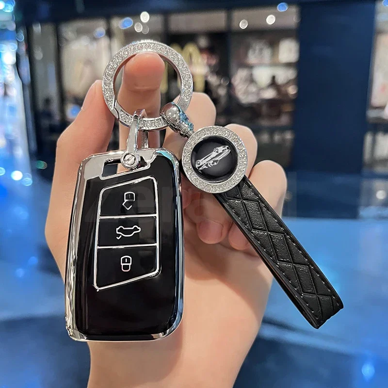 السيارات قذيفة فوب حامل ل Volkswagen VW CC Magotan البديل B8 لافيدا بورا لينة بولي TPU حافظة مفاتيح السيارة غطاء المفاتيح الملحقات
