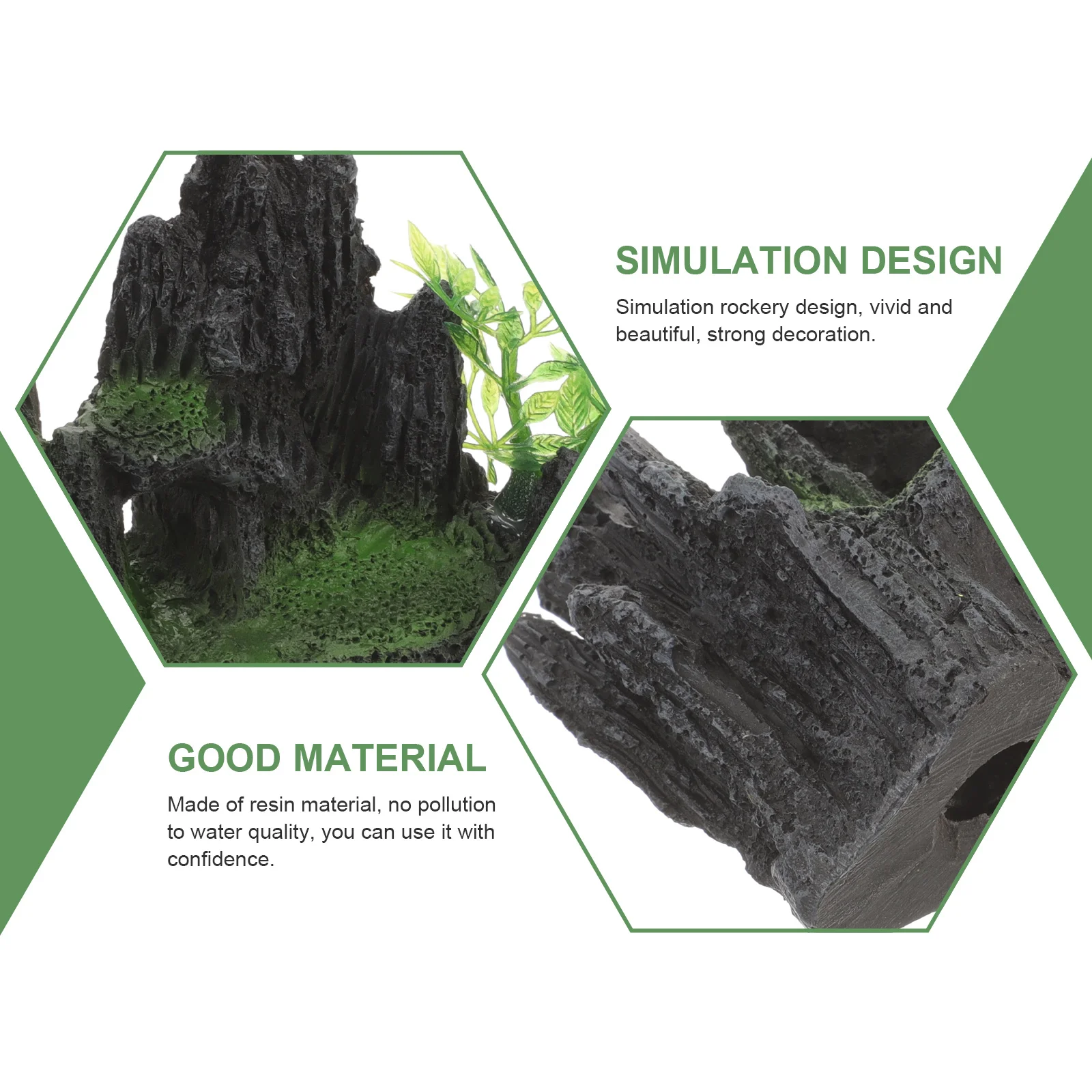 

Aquarium Fish Tank Mountain Decor Realistic Resin Landscape Rockery Artificial Mountain for Fresh Saltwater Fish Tank