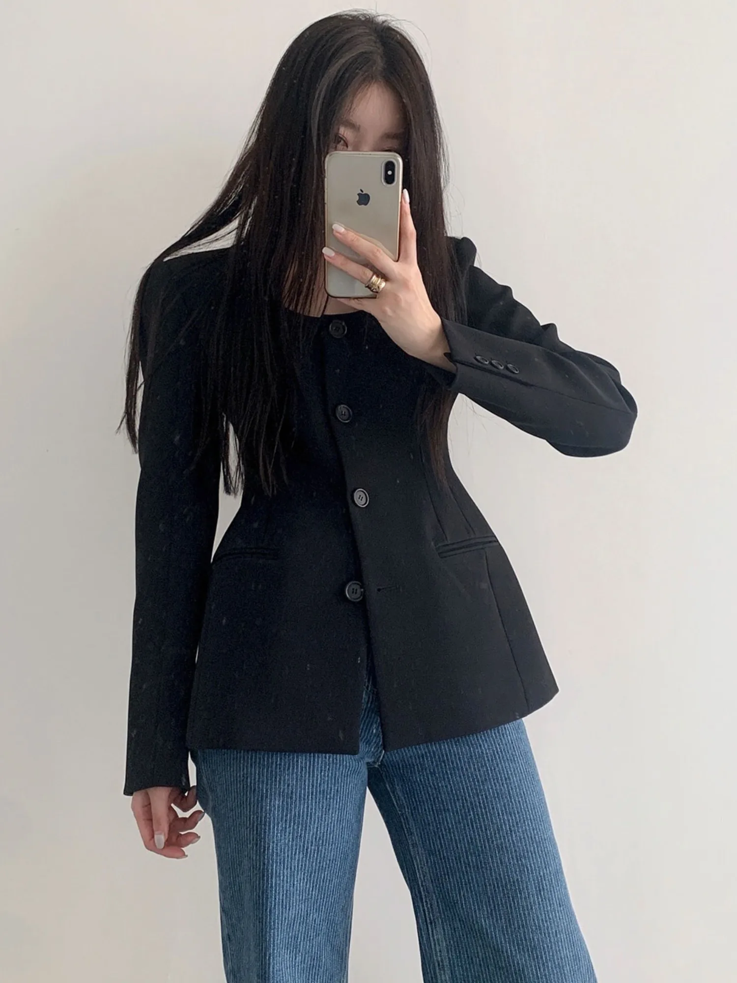 

Шикарный осенний приталенный длинный костюм-свек, женский жакет с квадратным воротником, на одной пуговице, с завязкой на талии, модная верхняя одежда