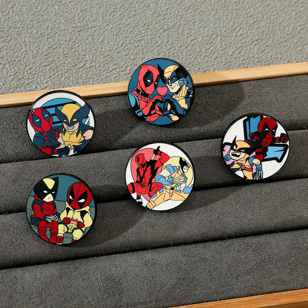 2024 Movies Deadpool and Wolverine Badges Brooches Brooch for Clothes Enamel Pin Lapel Pins for Backpacks Badges on Backpack