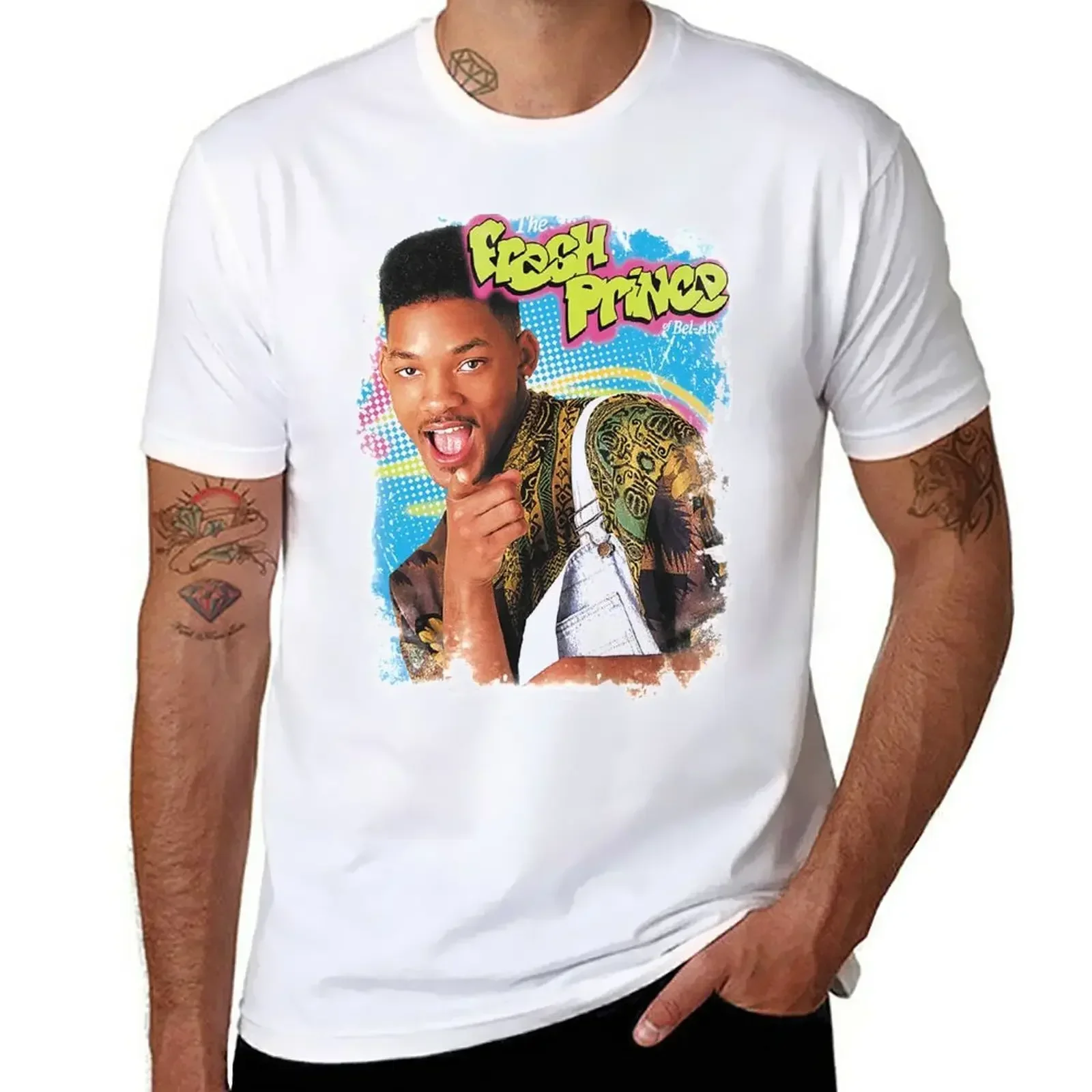 The Fresh Prince of Bel-Air White Gift For Fan Gift T-Shirt Aesthetic clothing boys whites men t shirt heavyweight Round Collar