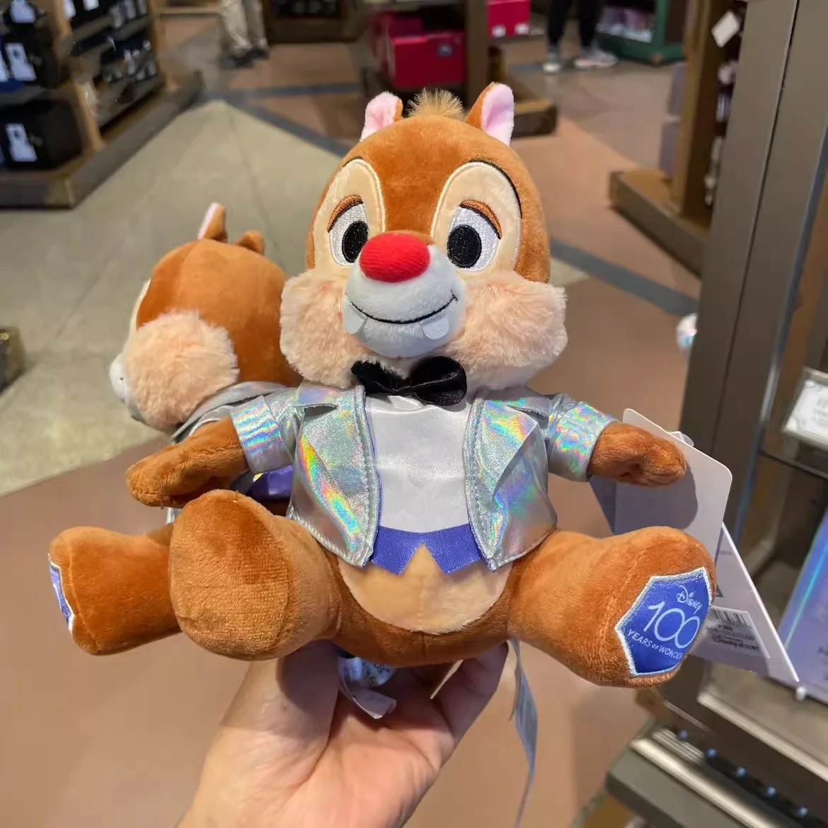 Shanghai Disneyland Anniversary Edition chip and Happy Birthday cartoon plush toys, children's gifts and souvenirs view 3