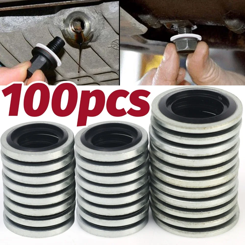 

M12 M14 Прокладка слива масла Уплотнение Оцинкованная углеродистая сталь Нитриловая резина Автомобильный двигатель Предотвращение утечек Шайба Автозапчасти