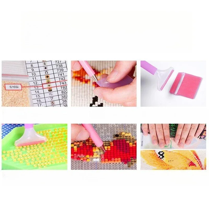 

Finished Tumelan Bamboo Chrysanthemum Full Diamond Pure Hand Sticker Cross Stitch