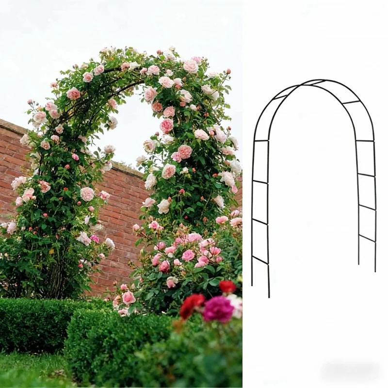 

Металлическая арка-пергола для двора, опора для виноградной лозы, подставка для вьющихся растений, декоративная стойка для цветов для свадебных торжеств
