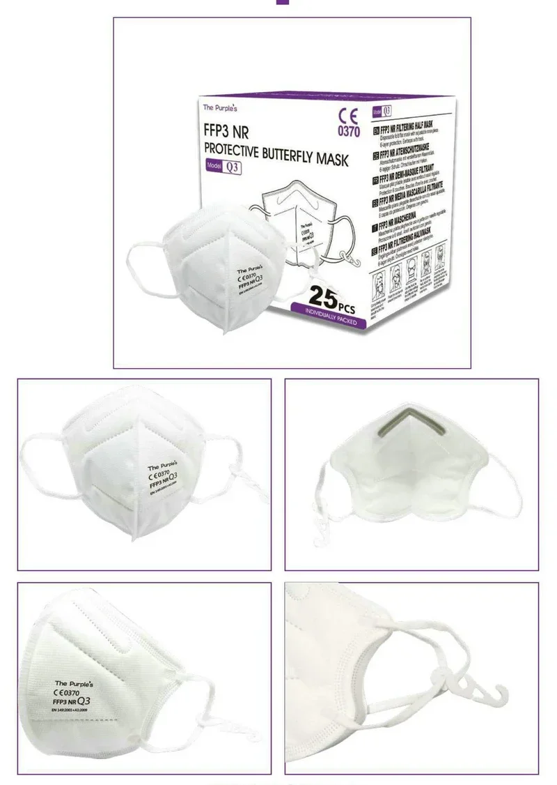 FFP3 masker CE Respirator debu keselamatan dewasa, masker wajah Filter 5 lapis masker mulut FFP2 KN95 masker pelindung