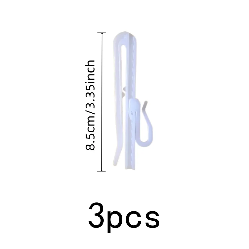 3 pcs 8.5cm Height Adjustable Drapery Pins, No Drilling Required, suitable for Bedroom Window Drapery
