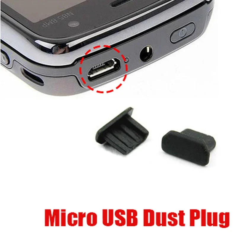 Micro USB Dust Plugs Universal Android Charging Port Dust Plug Protector Cover for Xiaomi Samsung Mini Android Dustproof  Cap