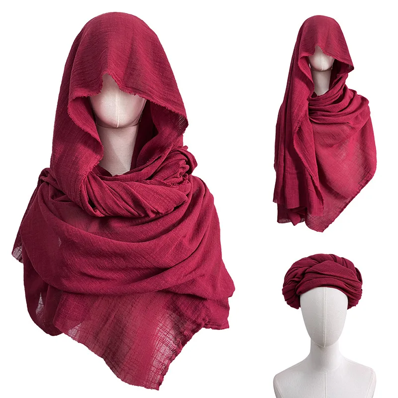 

Vintage Medieval Bamboo Fabric Hooded Cloak, Missionary Scarf, Knight Scarf Arabian Headscarf