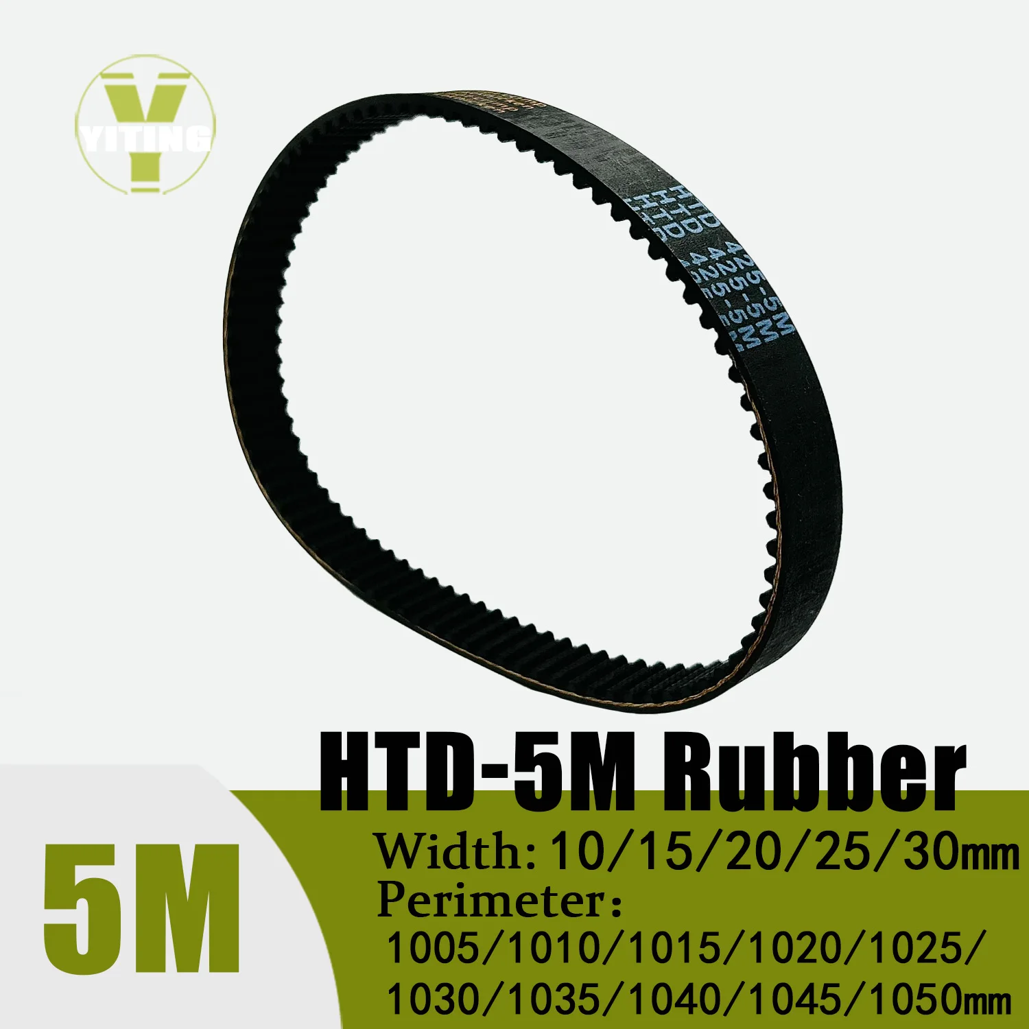 5M HTD Timing Belt Length 1005/1010/1015/1020/1025/1030/1035/1040/1045/1050mm Width10/15/20/25/30mm 5M Closed Synchronous Belts