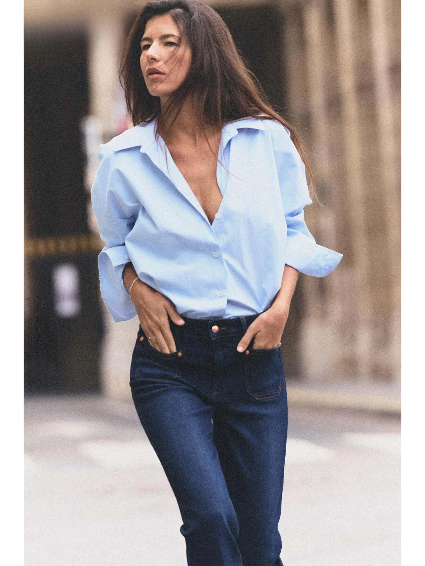 

ZAPRHA 2025 Autumn Casual Versatile Basic Long Sve Turn-down Collar Silk irt Top Loose Fit Regular Sve Thin Material