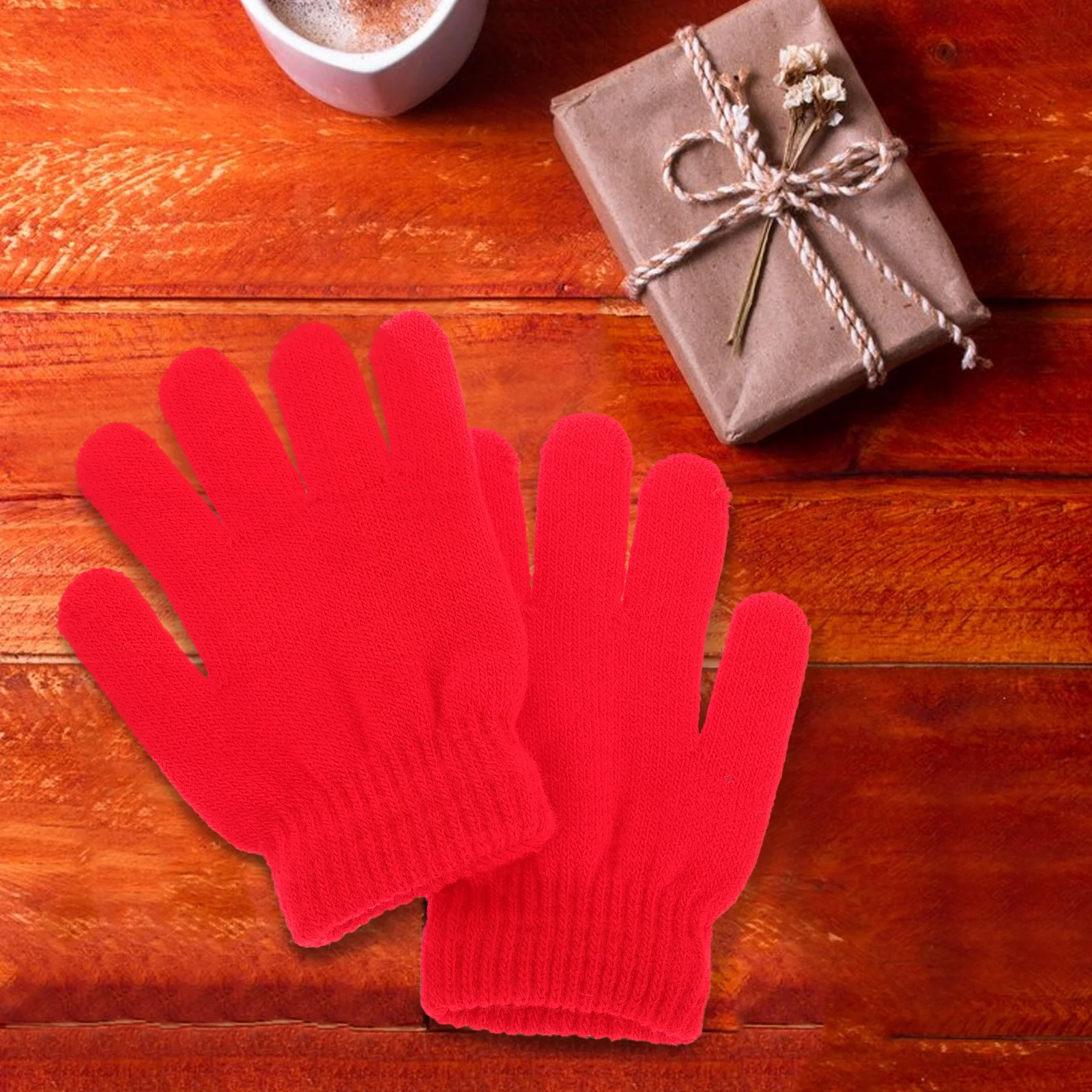 

Toddler Gloves Knitted Winter Finger Five Kids Boys Girls Warm Lightweight Soft Handmade Fits Autumn