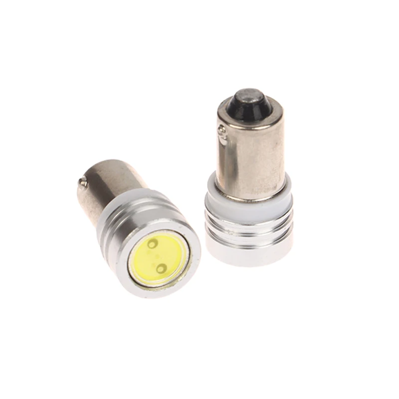 2 uds BA9S LED 1W luz de coche COB lámparas de cabina de coche luces laterales interiores lámpara de instrumento DC 12V luz indicadora de ancho Led