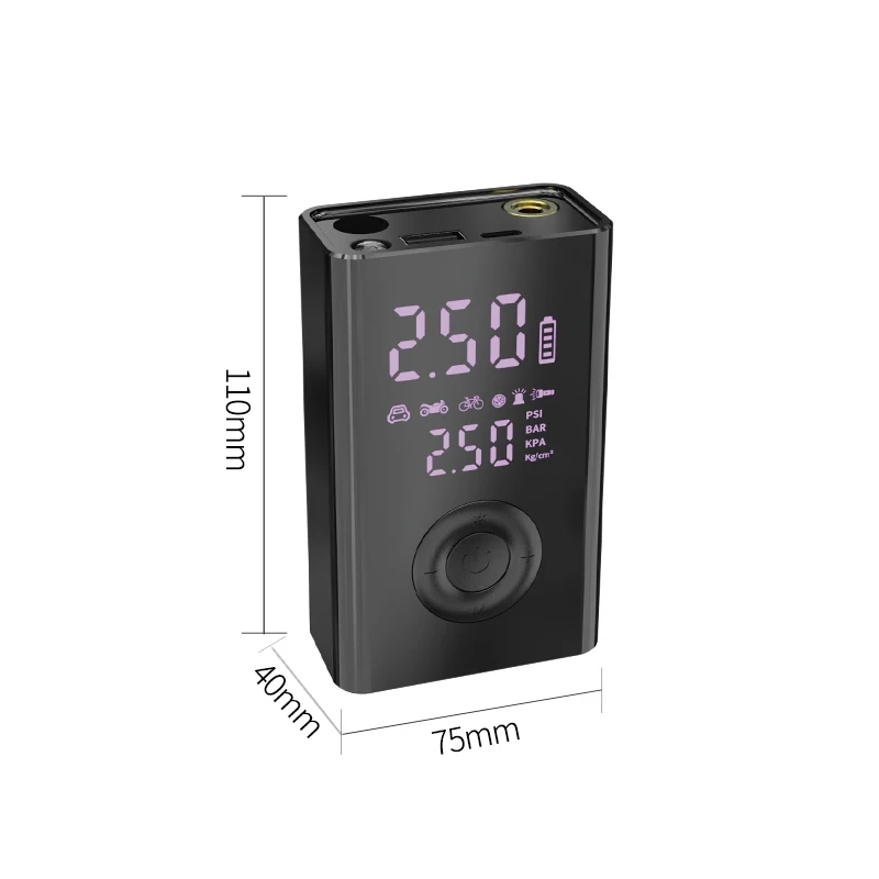 SOS Light Power Bank Rechargeable Cycling Bike Scooter Balls Inflator Wireless Handheld Inflation Car Tyre Pump