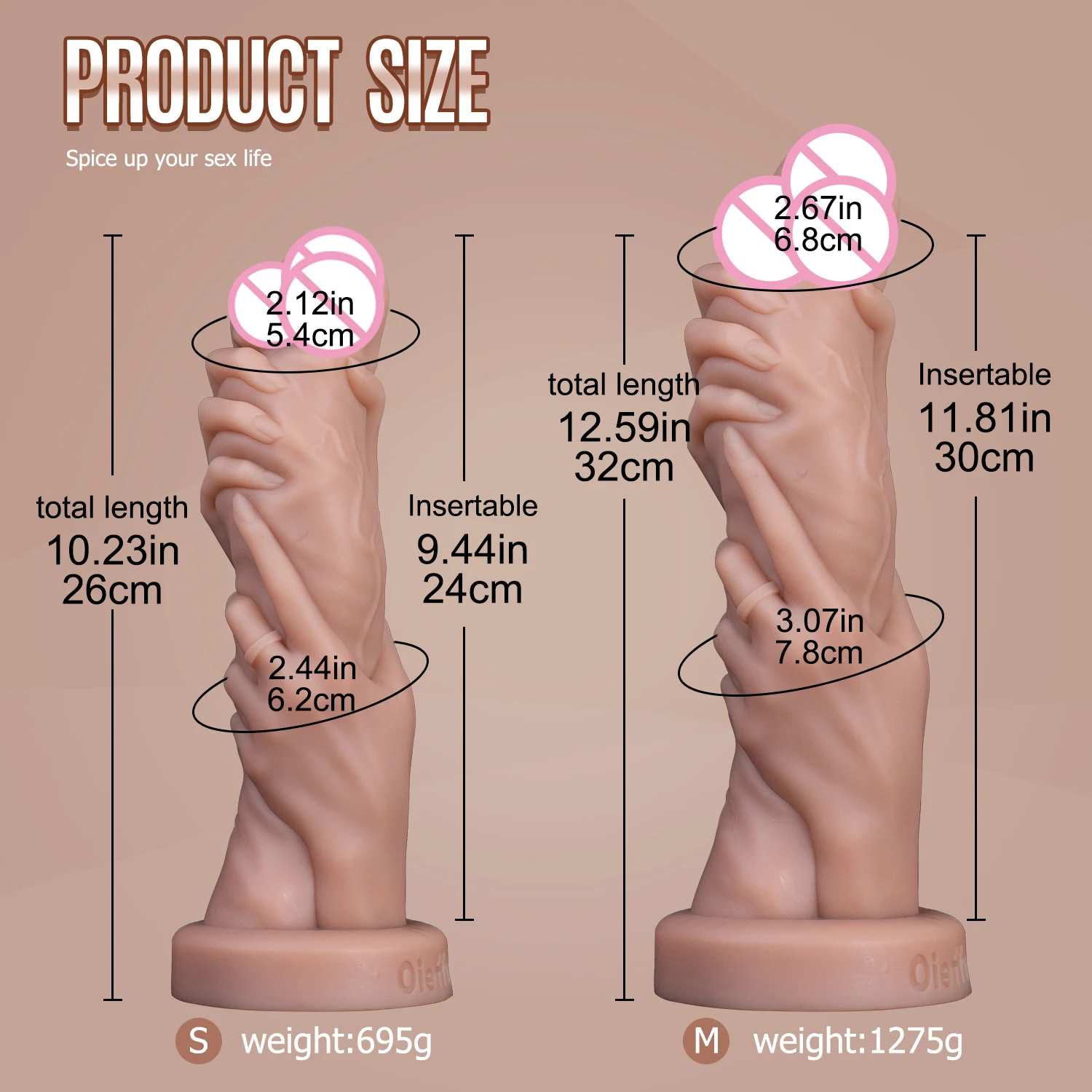 Oieffur Realistic Fisting dildo Silicone Suction Cup Huge Fake Dick Big Penis dildos Sex Toys for Men Woman Anal Plug Sex 18+