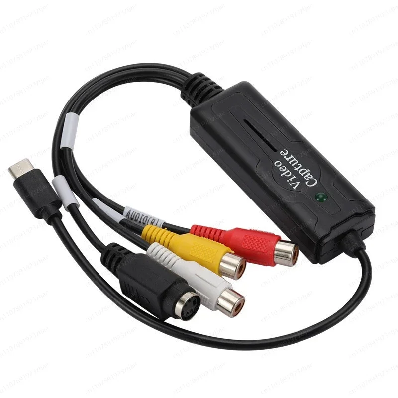 AV / S-Video to Type C Capture Card – CVBS & S-Video to USB C Video Converter for Streaming