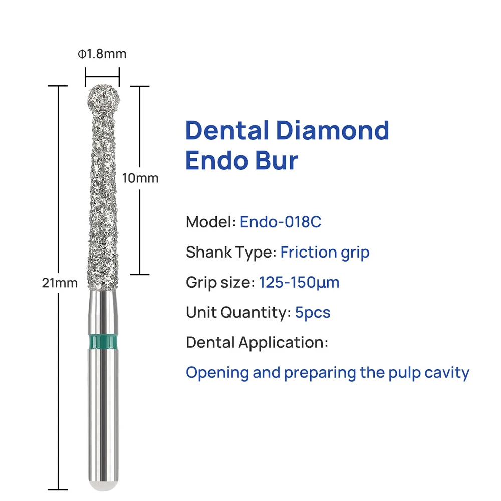 10 Stück AZDENT Dental-Diamantbohrer Endo-Bohrer FG-Bohrer 1,4/1,6/1,8 mm zum Öffnen und Vorbereiten des Pulpahöhlenraums für Hochgeschwindigkeits-Zahnärzte in der Zahnmedizin – Detail 15