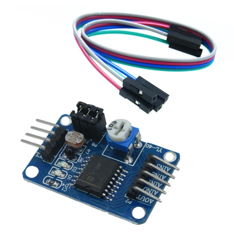 Free shipping 1PCS PCF8591 Module AD / DA Conversion Modules Analog-to-digital / digital-to-analog Conversion + Cable