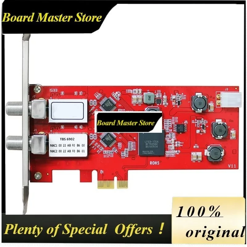 BoMaSTBS6902 Dual Dvb-s2 For Tv Broadcast Wat& Record Pcie Card 2x Lnb Qpsk Bpsk Video Capture For Satellite Fta Tv Annels