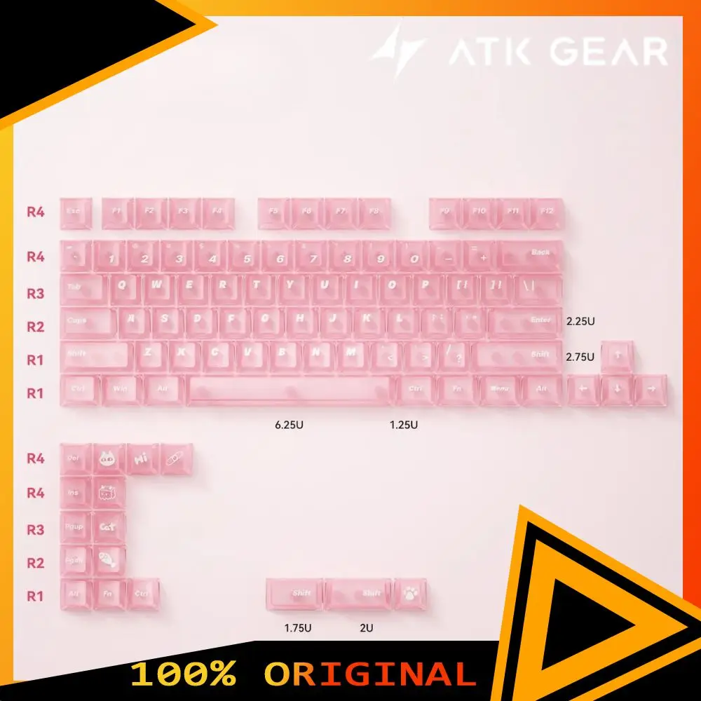 ATK Rest Day PC Keycaps Fog Permeable Keycap Original Factory Height Personalized Keyboard Keycaps Customized PC Accessory Gifts