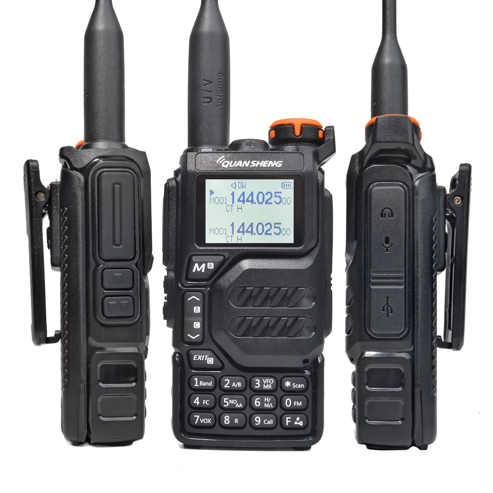 2 шт. Quansheng UVK5 двухдиапазонный радиоприемник диапазона AM DTMF скремблер FM любительский двухсторонний радиоприемник с оповещением о погоде NOAA Type C зарядка