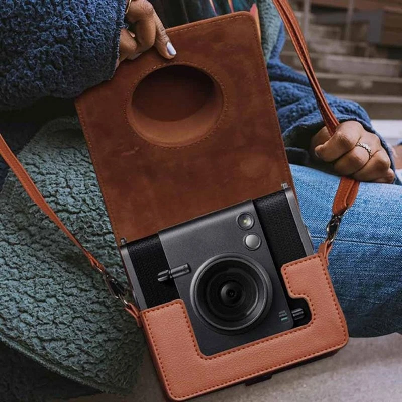 e8ba pu camera camera came for Wide Instants مع أحزمة قابلة للتعديل