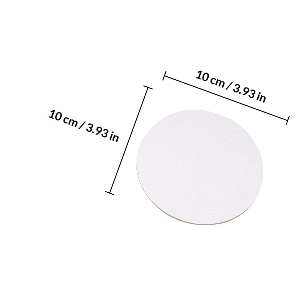 10Pcs Exquisite Round Artist Oil Paint Board Pure Cotton Canvas Board Suitable for Oil Acrylic Tempera Painting Practice