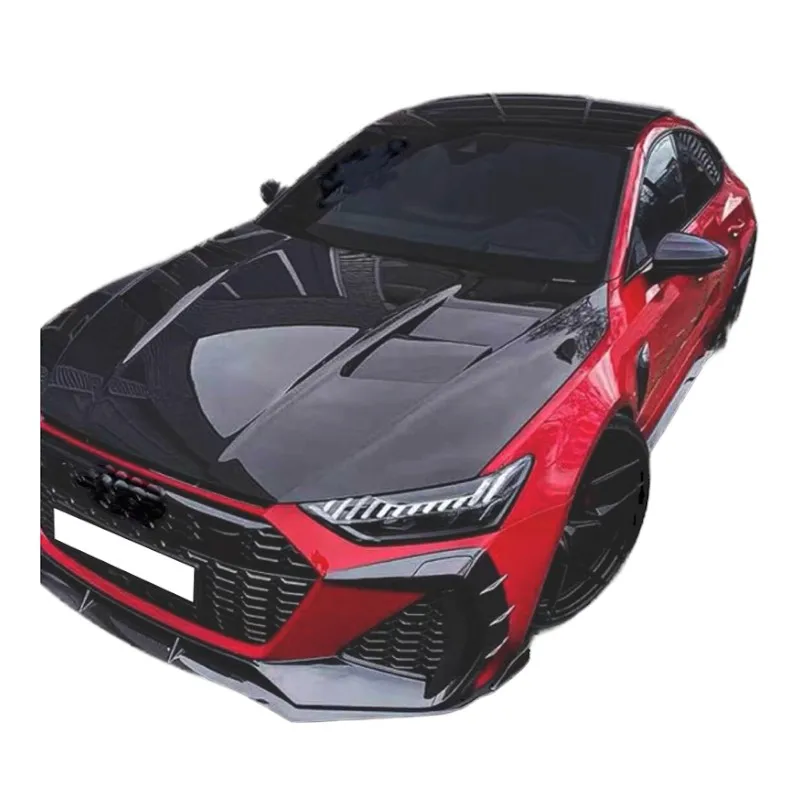 Carbon Fiber Front Engine Hood Bonnet Vent For AUDI A7 C8 S7 RS7