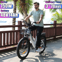 SAMEBIKE RS-A01 E-bike 750W Brushless Motor 48V14AH Lithium Battery Aluminum Alloy 26 Inch Tire Electric Bike Electric Bicycle