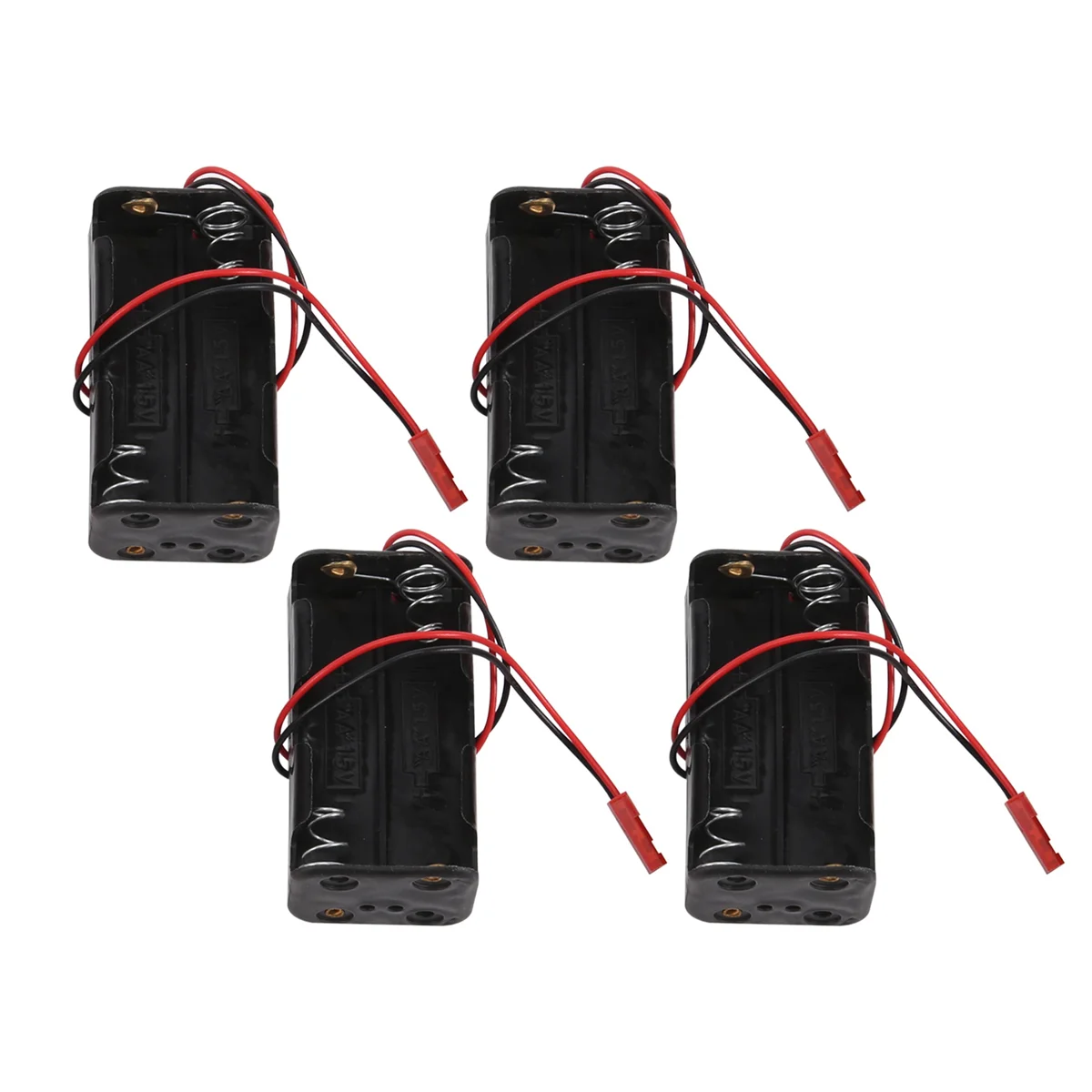 4Pack 6V 4XAA Battery Container Case Holder Pack Box JST Plug Receiver for HSP Redcat 1/8 1/10 RC Nitro Power Car Truck