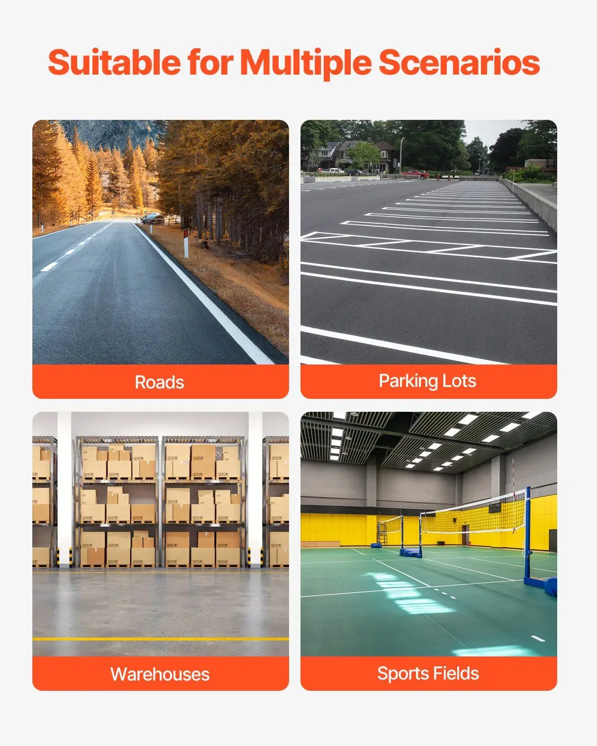 Striping Line Marking Machine 24 x 13 x 35.4 in 4-Wheel Striping Machine Black