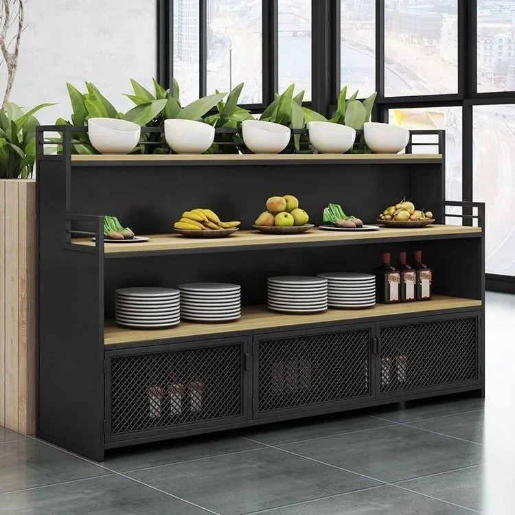 Hot pot restaurant self-service seasoning table Commercial restaurant Industrial style sauce table Dipping table