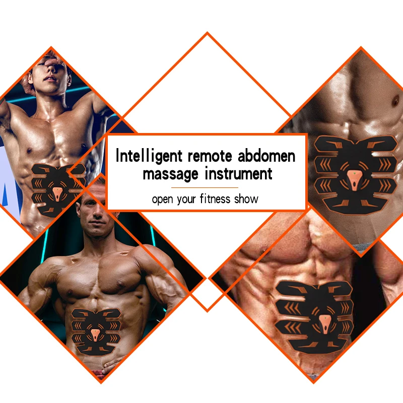 Electric EMS Muscle Stimulator Smart Fitness Abdominal Training Weight Loss Stickers Wireless Body Slimming Massager