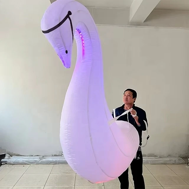 Large event decorative props inflatable actor swan party costume