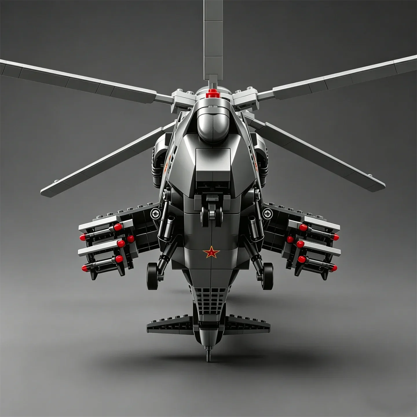 MOC building block assembly model Apache Aircraft series AH-64 helicopter gunships fighter  puzzle small particle