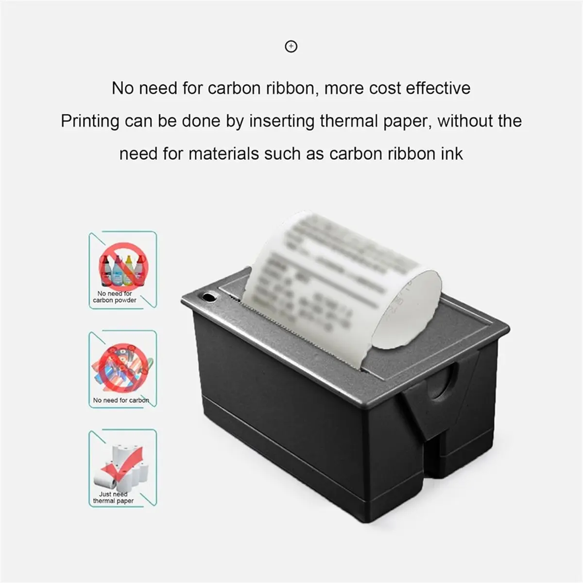 58mm Embedded Thermal Receipt Printer, 5-9V, BT USB TTL RS232 Serial Port, ESC POS,