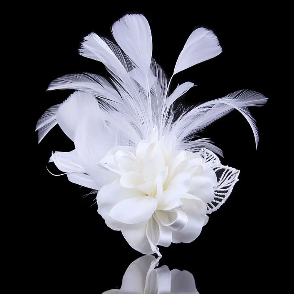 Female Cloth Niche Design Fashion Jewelry Feather Korean Style Brooch Wedding Jewelry Women Flower Brooch Vintage Brooch