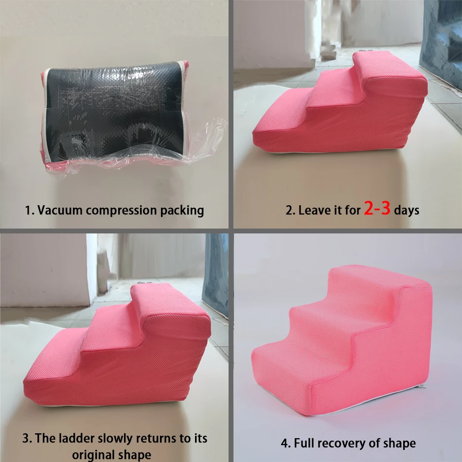 Scale per cani Scale a 3 gradini per cani di piccola taglia Scale per animali domestici per gatti Forniture per cuccioli Scaletta per cani Rampa antiscivolo rimovibile