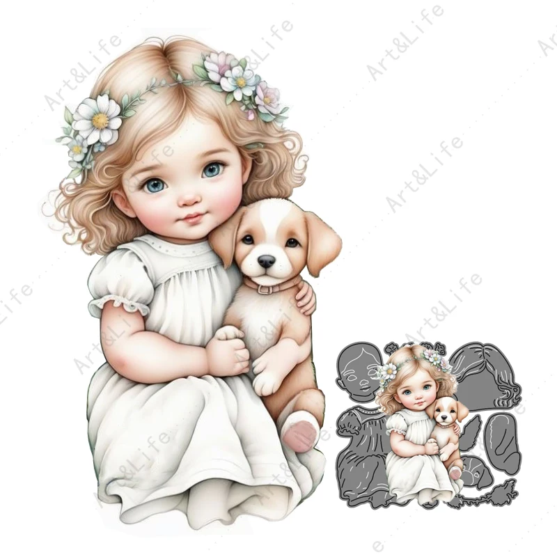 2024 New Crafts Cutting Dies Super Girls Cute Angels Stencils For Scrapbooking DIY Cards Embossing Cut Die Decorative Crafts