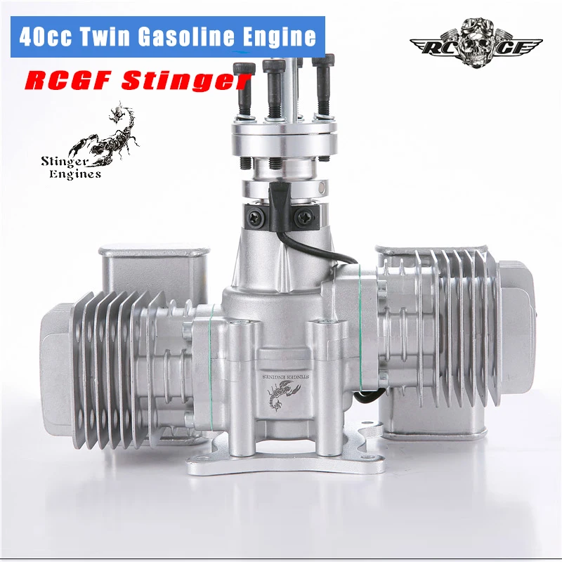 RCGF STINGER 40CC TWIN 2 Stroke Engines Gasoline Engines Rc Aircraft Rc Airplane Two Cycle Stinger 40cc Engine