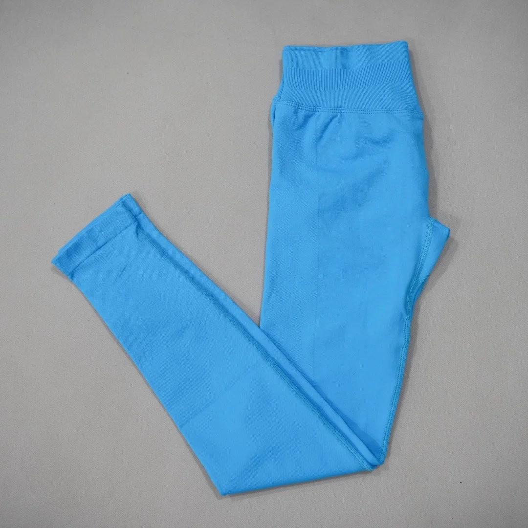 DF-LOGO Nieuwe Dames Naadloze Hoge Taille Yoga Leggings Bill Liftende Compressie Buikcontrole Gym Running Workout Slanke Sportbroek