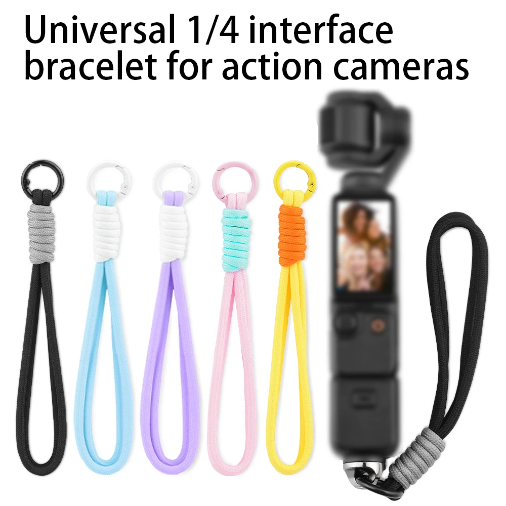 Para dji bolso 3 pulseira para insta 360 x4 universal 1/4 cinta para câmera de ação para gopro 13 pulseira colorida