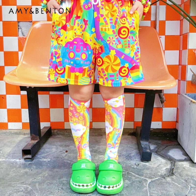 

Original Subcultural Design Colorful Women's Hosiery 2026 New Fashion Sweet Cool Y2k Age Reduction Cute Versatile Socks Ladies