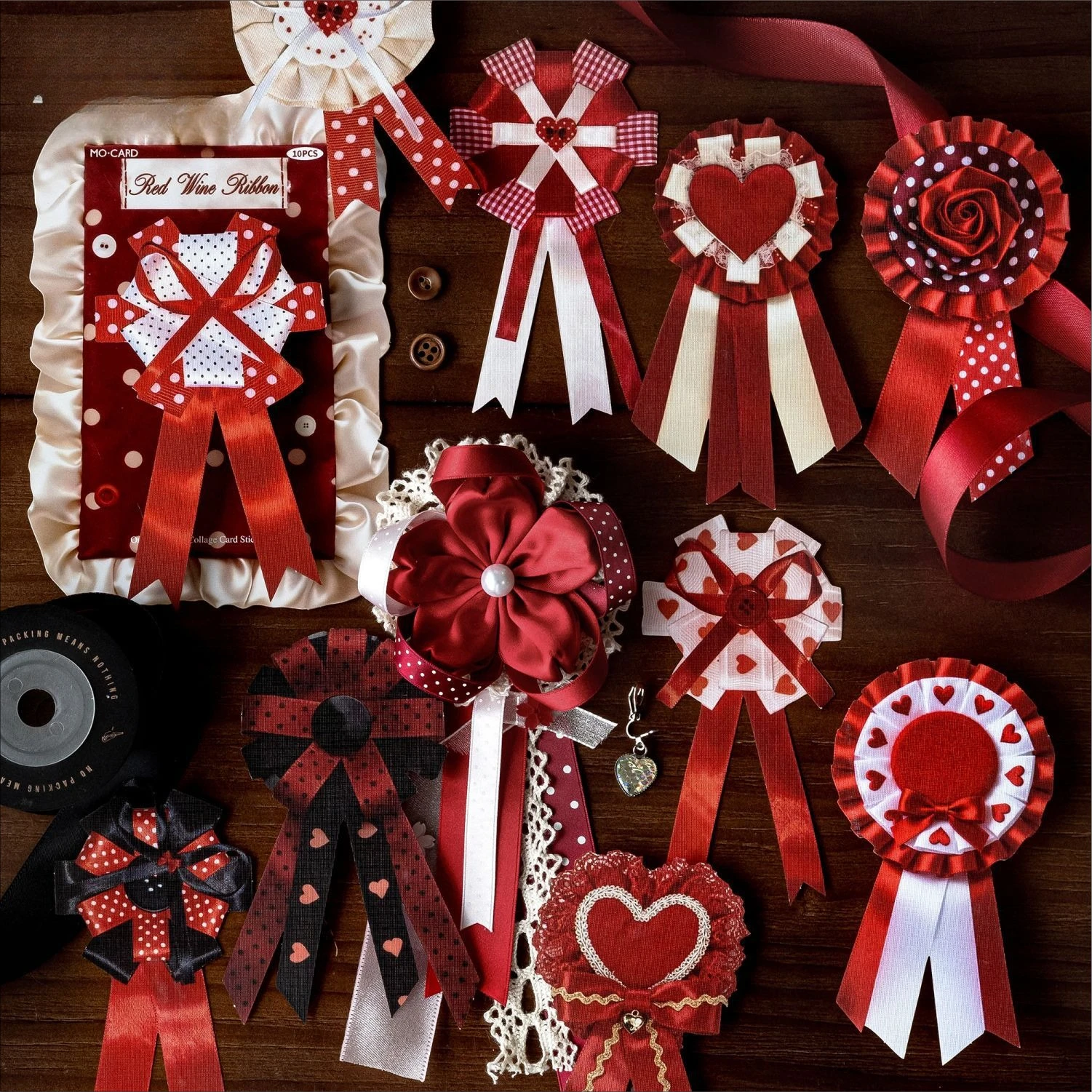 Vintage Lace Ribbon Flower Medal Landscape Sticker Creative DIY Journal Material Collage Scrapbooking Stationery