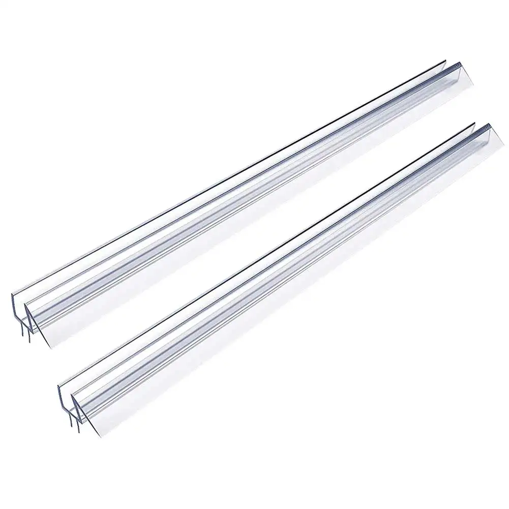 Easy to Install 2 Pack Shower Door Strip 39 Length Snippable for Custom Fit Prevents Water Leakage on 3/8 Glass Doors