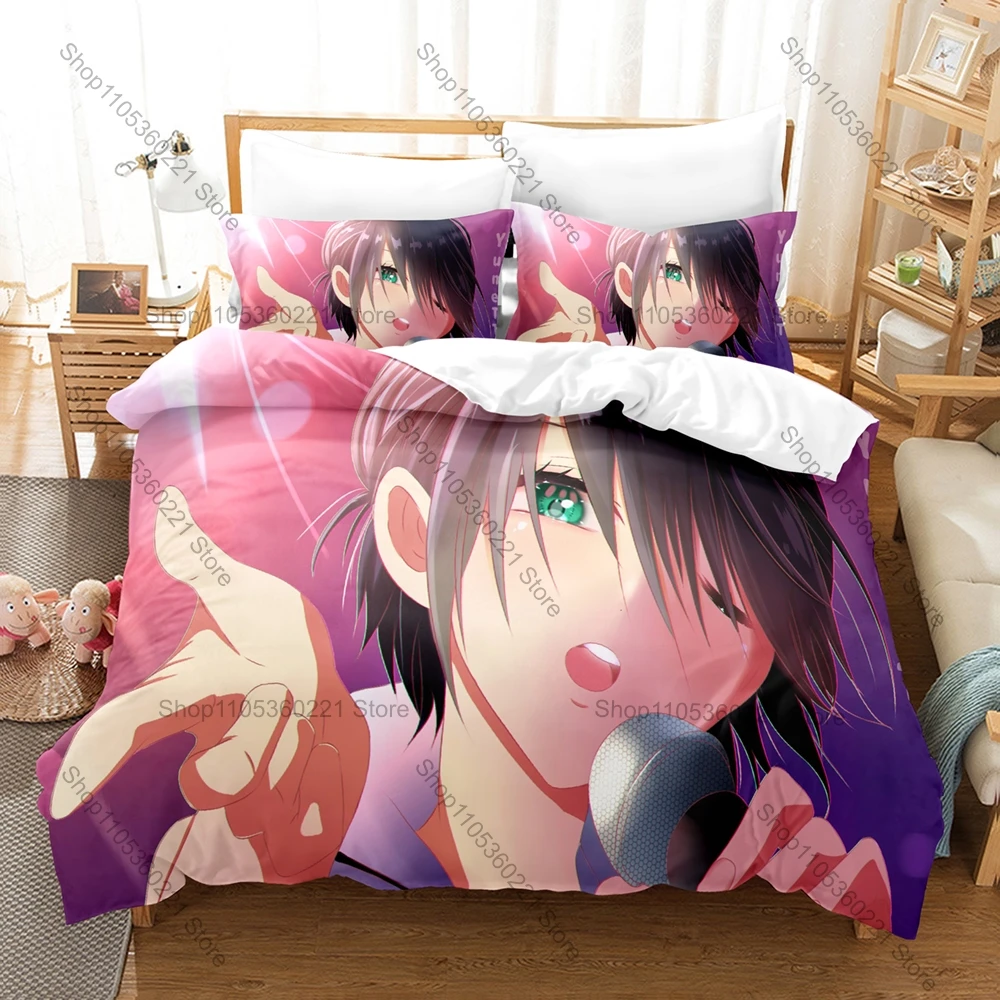 A Couple of Cuckoos Cute High School Youth Romance Comedy Anime 3D Bedding Set Includes Duvet Cover + 2 Pillowcases Sweet Campus