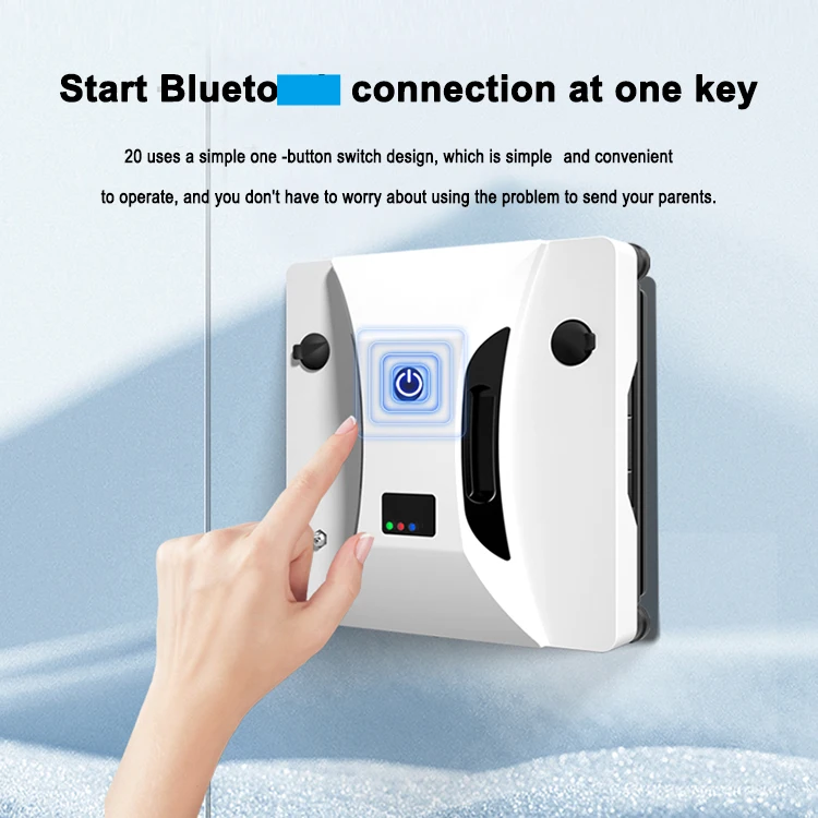 2800PA 강력 흡입력 진공청소기 초슬림 사각형 양방향 물 분사 스마트 창문 청소 로봇