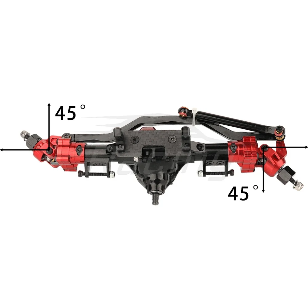 1/10 SCX10 I w podwyższonej skali ze stopu aluminium CNC przednia tylna oś portalowa do oś samochodu samochód zdalnie sterowany RC SCX10 II części